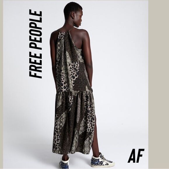 FREE PEOPLE BY ONETEASPOON NIGHT ANIMALS MAXI DRESS NWT SMALL - Picture 5 of 12